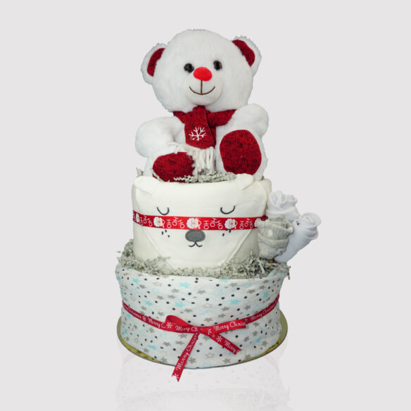 Snowbear Diaper Cake