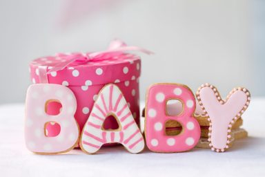 Baby shower cookies decoration for a baby girl