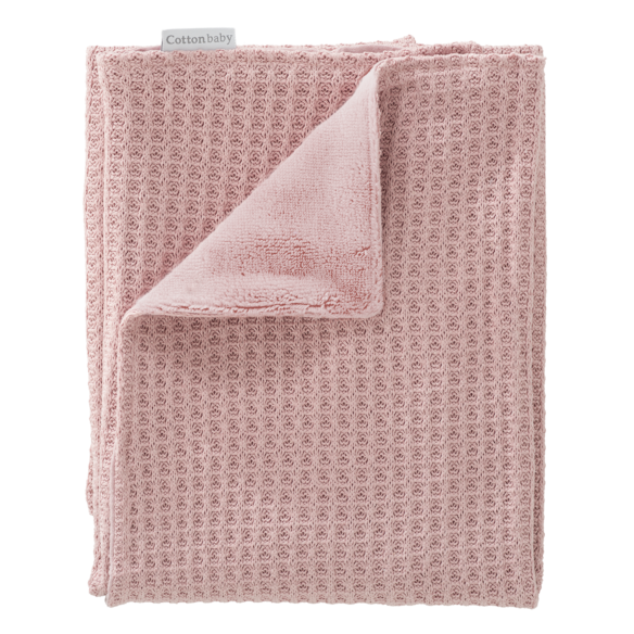 Κουβέρτα Κούνιας Πικέ από Μπαμπού Σκούρο Ροζ