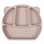 Πιάτο "Αρκούδάκι" από Σιλικόνη - Απαλό Ροζ
