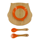 Thumbnail of Σετ Φαγητού “Κουκουβάγια” από Bamboo – Πορτοκαλί